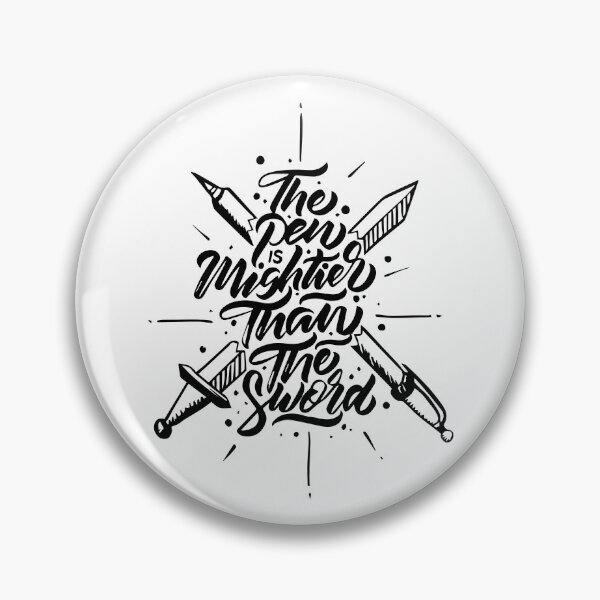 Item preview, the pen is mightier than the sword funny t-shirt designed and sold by quickkaart.