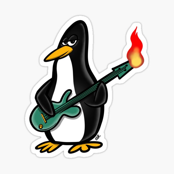 Tux Pinguino Linux Cartoon  Pegatina