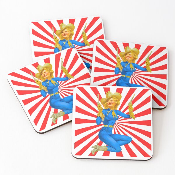 Item preview, Blonde Pin-up Cowgirl Retro Vintage Art designed and sold by adriana-holmes.