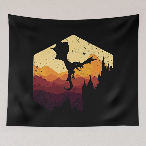 Item preview, Dragon Flying Near Castle designed and sold by NisWierv2.
