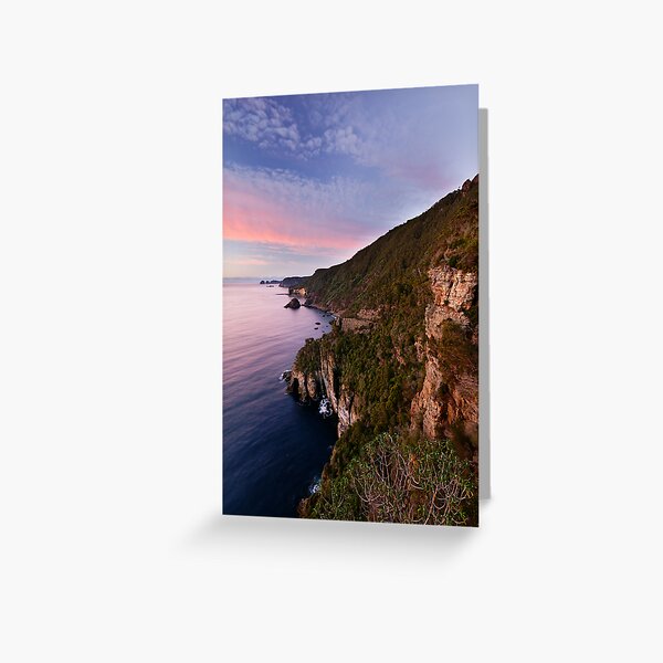 The Bluff & Pink Sky Dawn Greeting Card