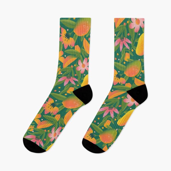 Item preview, Exotic mango garden in jungle style bright green designed and sold by vianahline.