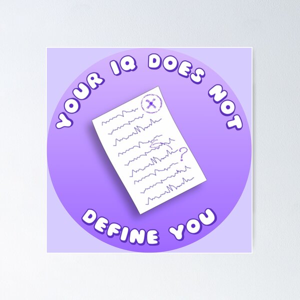 Item preview, Your IQ Does Not Define You Purple Exam Paper designed and sold by everything4eva.