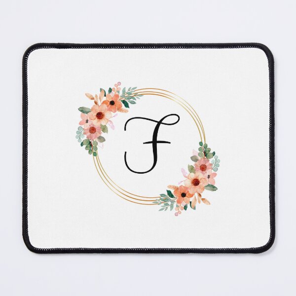 Item preview, Monogram Letter F | Coral Floral Design designed and sold by JustSeasons.