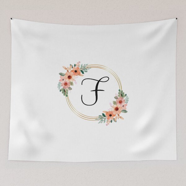 Item preview, Monogram Letter F | Coral Floral Design designed and sold by JustSeasons.