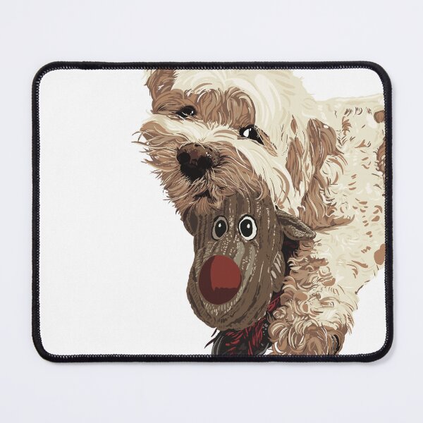 Item preview, Adorable dog with reindeer toy With white background designed and sold by STG-Designs.