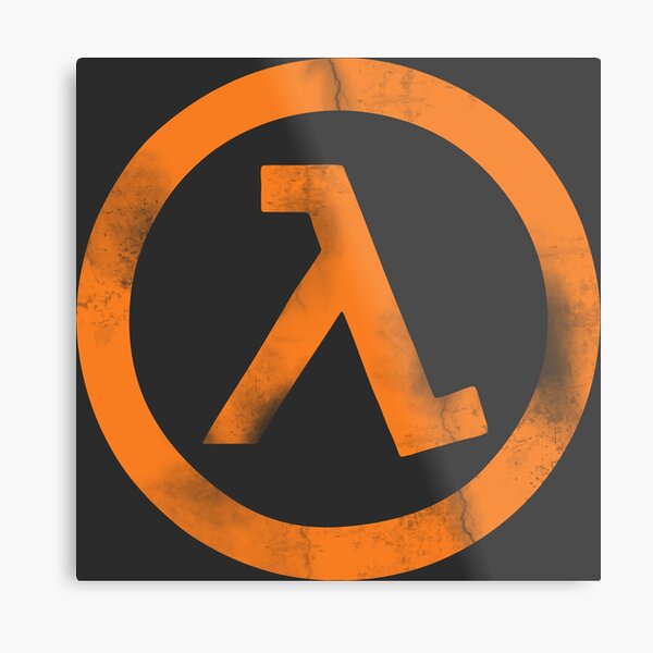 Half Life Lambda Symbol Metal Print By Huckblade Redbubble