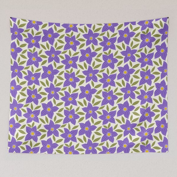 Item preview, Patrón floral en forma de estrella púrpura designed and sold by Calislahn.