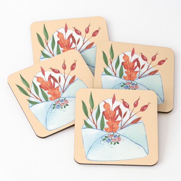 Item preview, Write more letters fall leaves envelope designed and sold by pinkyfish1010.
