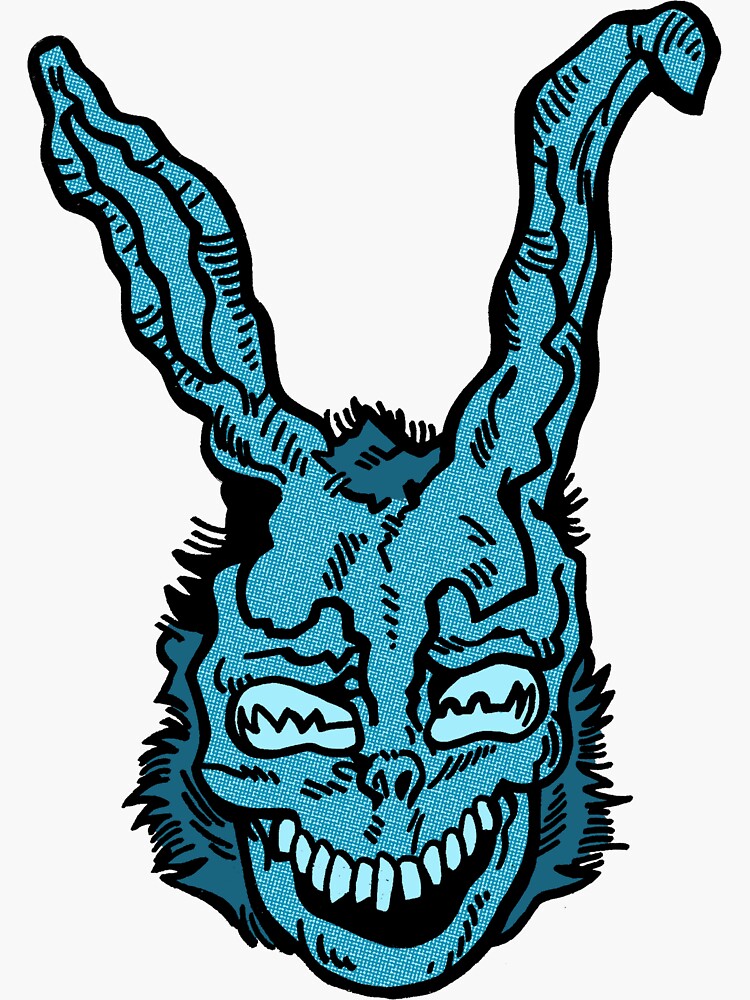 "FRANK THE RABBIT" Sticker for Sale by Defsnotadumb Redbubble