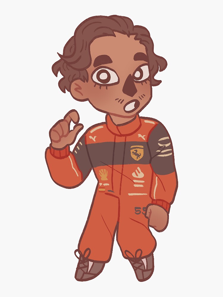 Chibi Carlos Sainz Sticker For Sale By Ametherese Redbubble