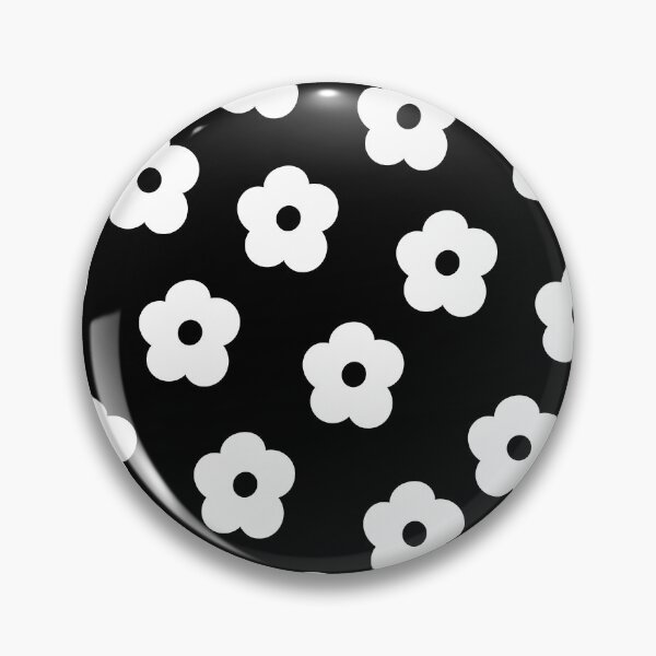 Item preview, Black and White Groovy Flower Pattern designed and sold by OneThreeSix.