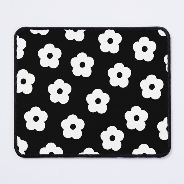 Item preview, Black and White Groovy Flower Pattern designed and sold by OneThreeSix.