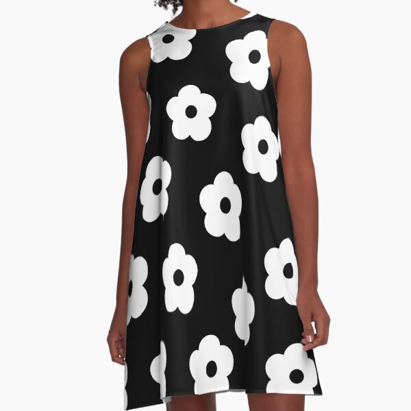 Item preview, Black and White Groovy Flower Pattern designed and sold by OneThreeSix.