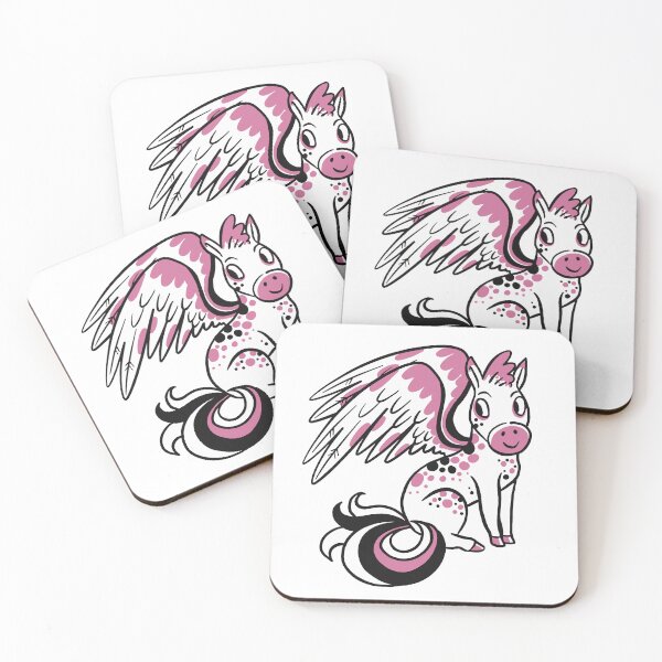 Item preview, Sitting pink pony with beautiful wings designed and sold by jasmineberry.