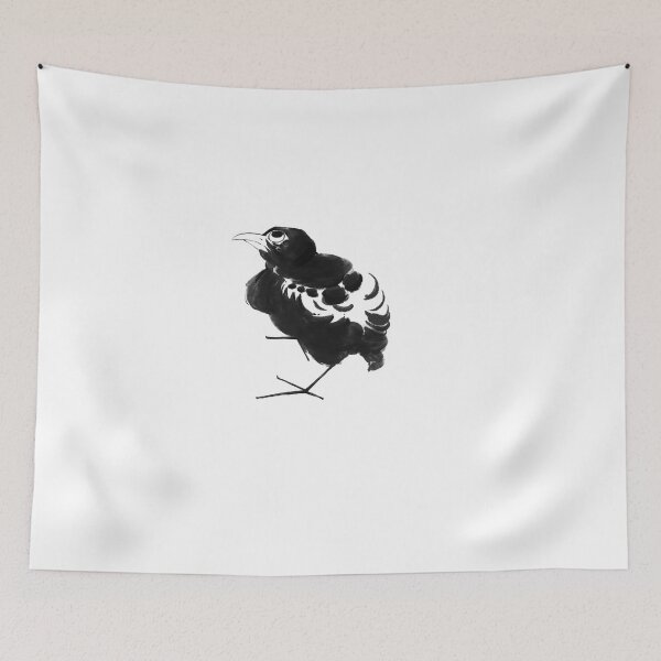 Item preview, Chinese Beautiful black and white bird ink sketch watercolor art design designed and sold by MsLuciaStore.