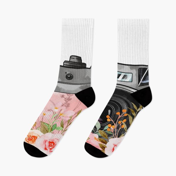 Item preview, Watercolor Camera With Flowers designed and sold by virillanissa.