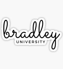Bradley University cursive handwriting Sticker