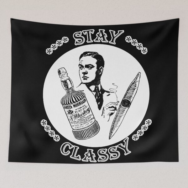 Item preview, Stay Classy - Mature Retro Design for T-shirts, iPhone Cases, Stickers and Other Accessories designed and sold by Ridiculam Toga.