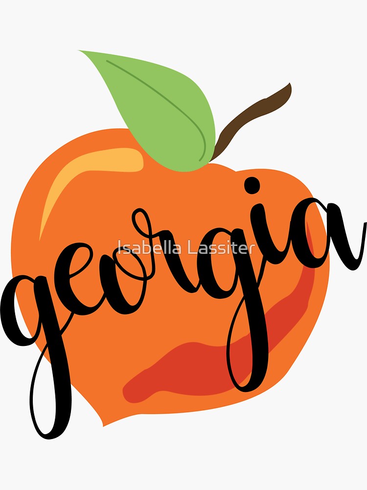Peach" Sticker by bellalassiter Redbubble