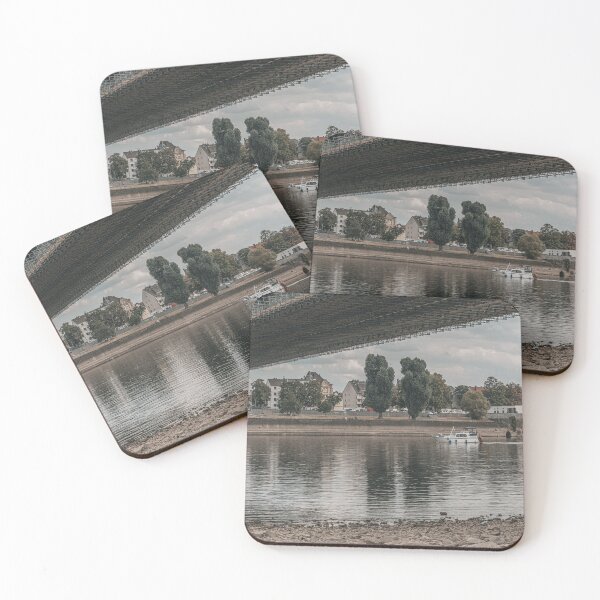 Item preview, Mülheim Bridge near Cologne, low water historically on the Rhine in 2022 designed and sold by Kim Phillip Brosien.