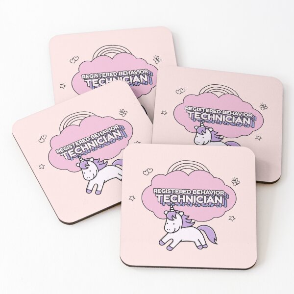 Item preview, Registered Behavior Technician - RBT - Unicorn - Rainbow and Cloud - Applied Behavior Analysis - ABA - Behavioral therapy designed and sold by Ausome  Behavior.