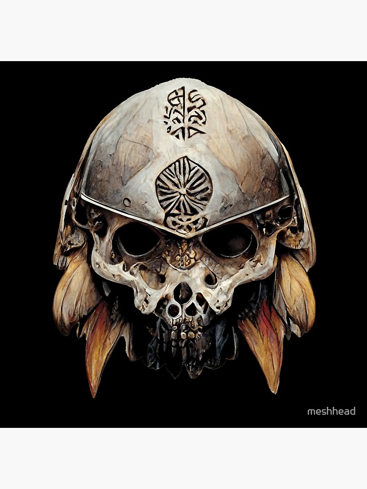 Viking Warrior SKULL on Shield SPECIAL EDITION 3D Original Sculpture – PA  Art Studios