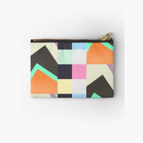 Item preview, Boho Chic Aesthetic Color Block Geometric | Black White Vintage Pastel Pink Yellow Green Blue Pattern designed and sold by AdalynnPatterns.