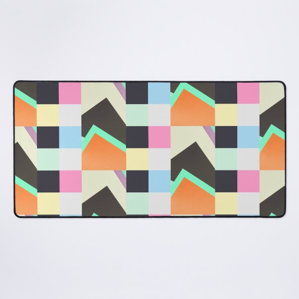Item preview, Boho Chic Aesthetic Color Block Geometric | Black White Vintage Pastel Pink Yellow Green Blue Pattern designed and sold by AdalynnPatterns.