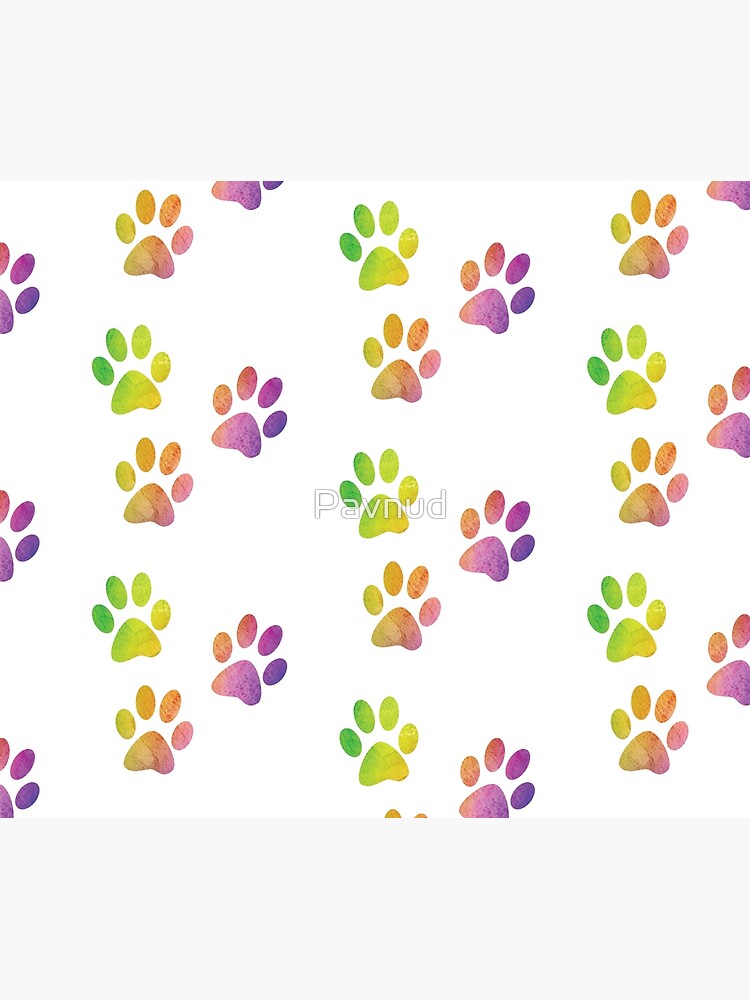 Trio Paw Print Watercolor by Pavnud