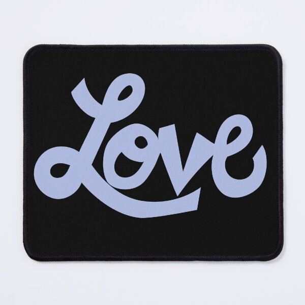 Item preview, LOVE text art in baby blue cursive designed and sold by AngelDawnDesign.