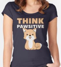Denk Pawsitiv Tailliertes Rundhals-Shirt
