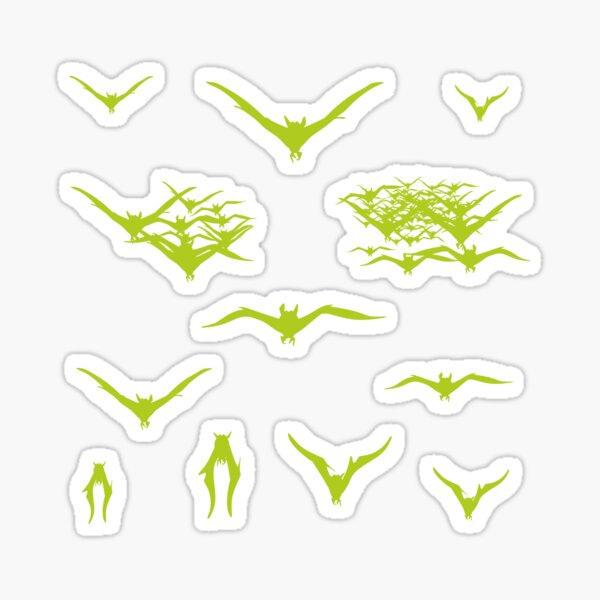 Oh! Bats - Ghoulish Green Sticker