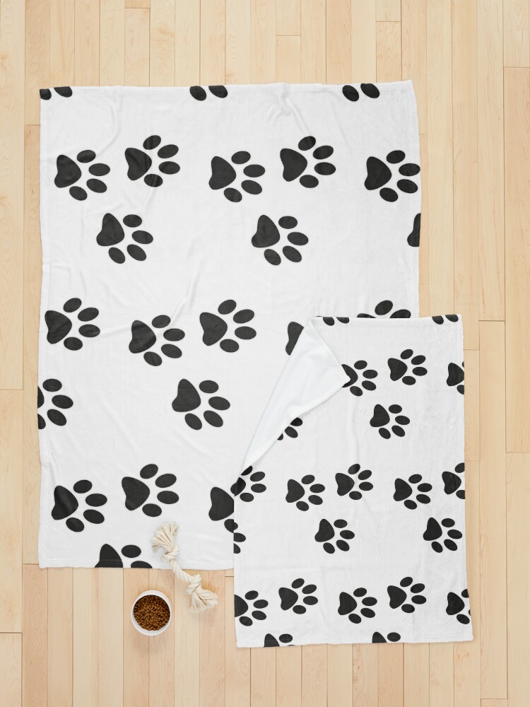 Alternate view of Trio Paw Print Black Pet Blanket