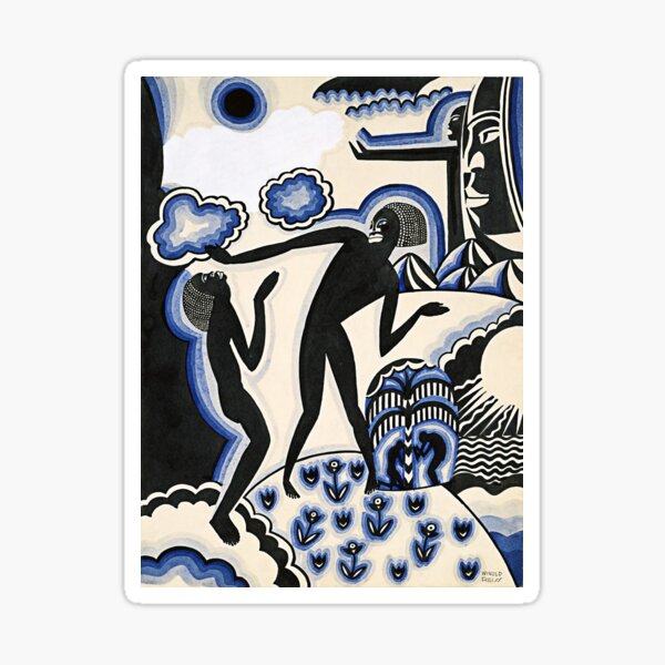 Aperçu de l'œuvre African Phantasy : Réveil - Winold Reiss créée et vendue par Find-Art.