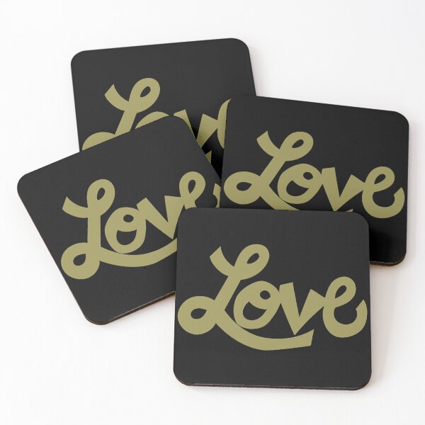 Item preview, LOVE text art in dark green cursive  designed and sold by AngelDawnDesign.