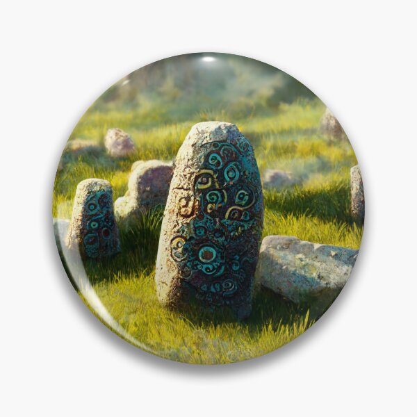 Item preview, Field of Ancient Runestones Digital Painting designed and sold by RadicalWombat.