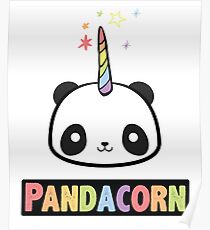 Póster El original Pandacorn Unicorn Panda Kawaii Funny Rainbow Graphic