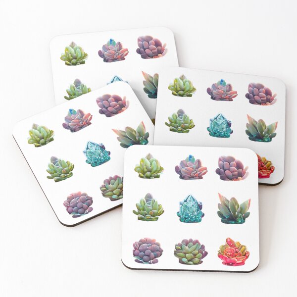 Item preview, Gemstone Succulent Stickers Magnets designed and sold by RadicalWombat.