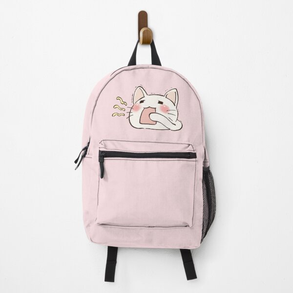 Item preview, I draw lucky star white cat yawning designed and sold by RansRoom.
