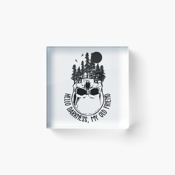 Item preview, Hello Darkness My Old Friend Skull Vintage designed and sold by ChristYoung90.
