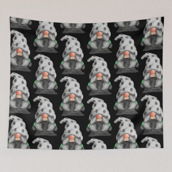 Item preview, Cute Gnome Gray Polka Dot Hat designed and sold by Trinket-Trickster.