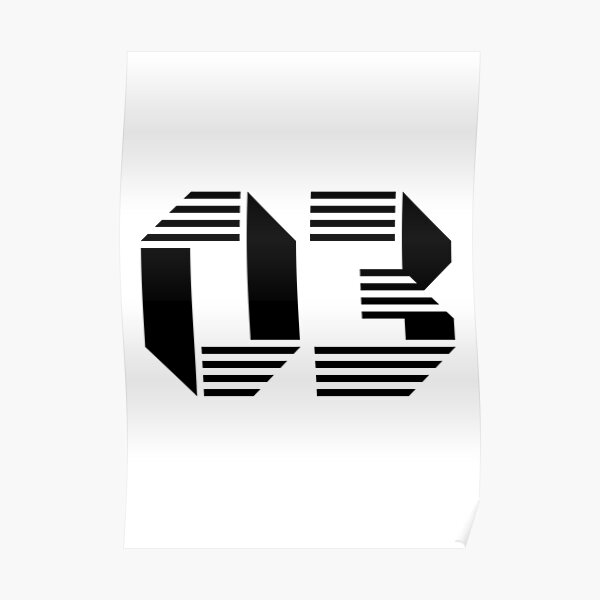 "Number 03" Poster for Sale by NipunHiranya | Redbubble