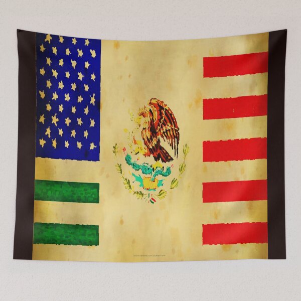 Item preview, MEXICAN AMERICAN FLAG - 017 designed and sold by LBStudios.