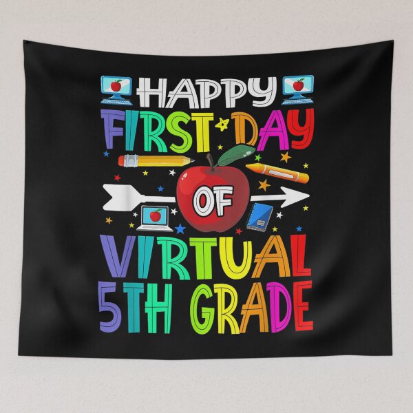 Item preview, Happy First Day Of Virtual 1st Grade Teacher Students Gift  designed and sold by andrewbashfordb.