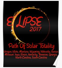 Solar Eclipse USA Path of Totality 2017 Poster