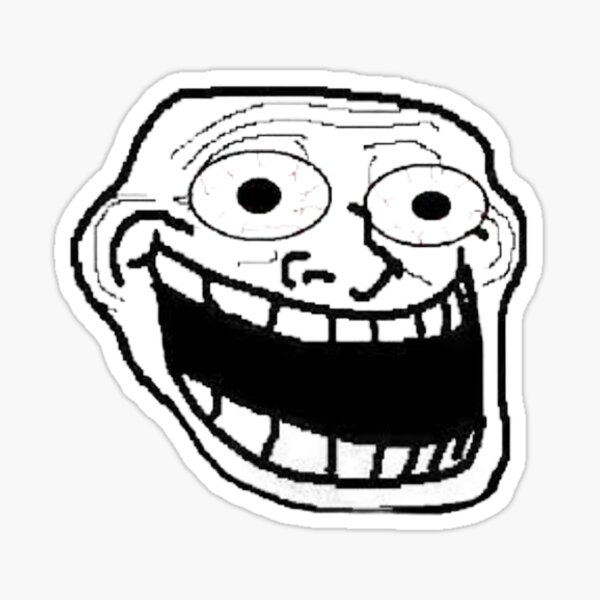 troll trollface trollge sticker by @iliketomanythings