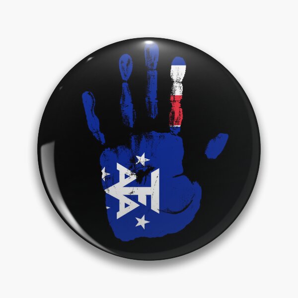Item preview, Hand French Southern _ Antarctic Land Flag Palm designed and sold by rafaeltto.