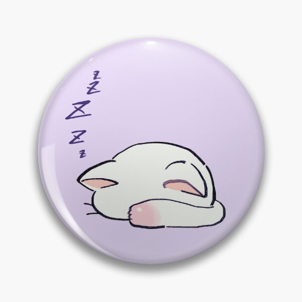 Item preview, I draw lucky star white cat sleeping with its head down designed and sold by RansRoom.