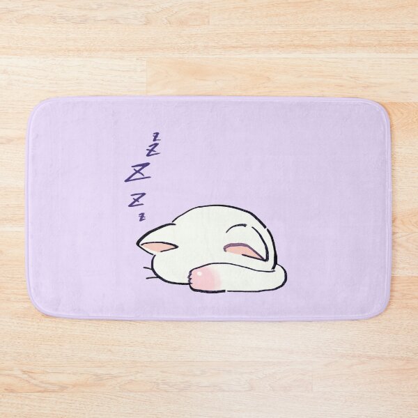 Item preview, I draw lucky star white cat sleeping with its head down designed and sold by RansRoom.